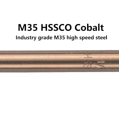 1/4 in. x 6 in. Cobalt Aircraft Extension Drill Bits Set(5PCS), M35 High Speed Steel Drill Bit Extra Long Deep Hole Drilling for Stainless Steel, Plastic and Wood - size: 1/4"x6"(5PCS)