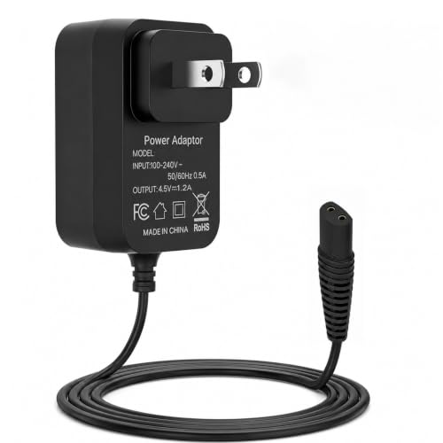 4.5V Charger for BaByliss PRO FXFS2 Foil Shaver, 5ft Power Cord for BaBylissPRO FOILFX02 METALFX Double Foil Shaver