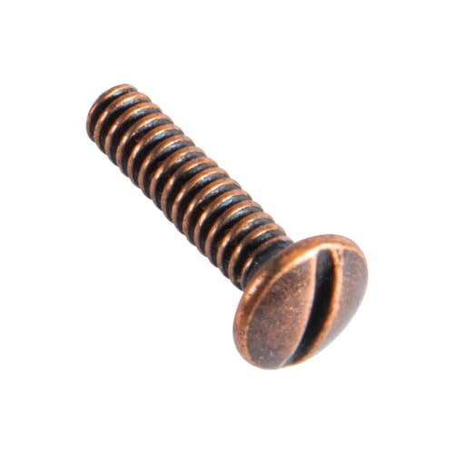 Henne Bery 3/4" Long 6-32 Thread, Oval Head Milled Slot Replacement Wall Plate Screws, 50 Pack, Antique Copper - color: Antique Copper, size: 3/4",50 Pack