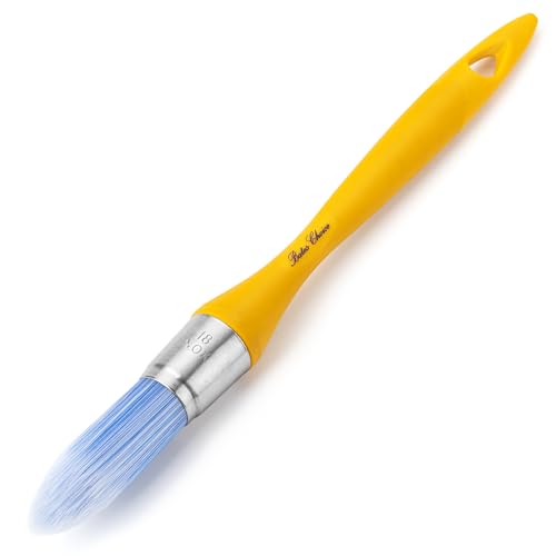 Bates- Trim Brush, 0.75 Inch, Edge Painting Tool, Trim Paint Brushes, Trimmer Edger, Trim Brush - color: Mustard Yellow, size: 0.75 inch, 1 Pack