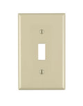 Leviton 1-Gang Toggle Device Switch Wallplate, Standard Size, Thermoplastic Nylon, Device Mount, Ivory, 80701-I - size: 1 Count (Pack of 1)