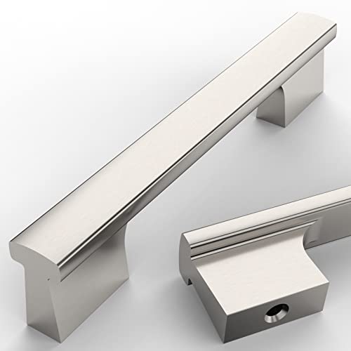Asidrama 10 Pack 3.75 Inch(96mm) Brushed Satin Nickel Cabinet Pulls Kitchen Cabinet Handles Satin Nickel Cabinet Pulls Cabinet Hardware for Cupboard Drawer - color: Brushed Satin Nickel, size: 3.75" Hole Center(96mm)