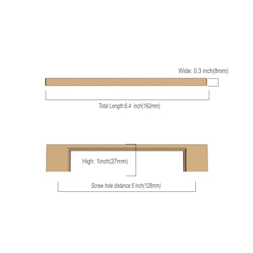 Asidrama 10 Pack 5 Inch(128mm) Champagne Bronze Kitchen Cabinet Handles, Cabinet Pulls Kitchen Cabinet Hardware for Cupboard Drawer Handles Dresser Pulls - color: Champagne Bronze, size: 5" Hole Center(128mm), style: 10 Pack