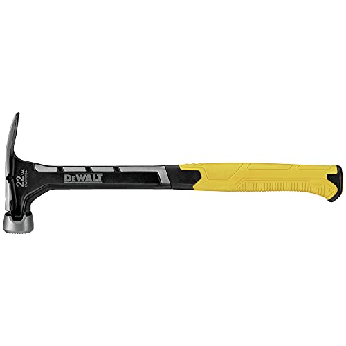 DeWalt 22 oz Checkered Face Claw Hammer 14 in. Steel Handle - color: Yellow/Black