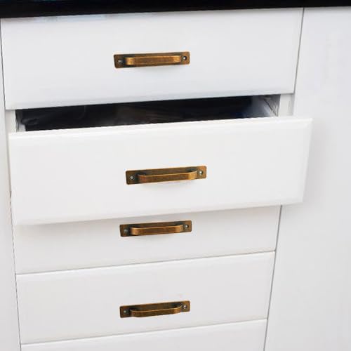 2 Pack 5 Inch 128 mm FlatCopper Cabinet Handles Aluminum Cabinet Pulls Drawer Pulls - color: FlatCopper, size: 5 Inch