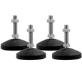 M12 Leveling Feet 880 Lb Capacity, 3.2 Inches Height - 3 Inches Base, 4Pcs - color: Black, size: D80xM12xH50mm