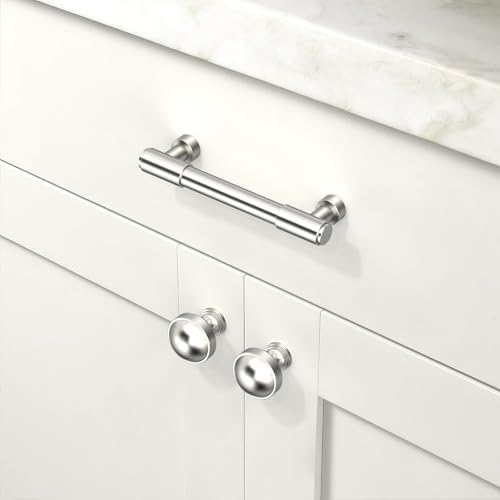 10 Pack Brushed Satin Nickel Cabinet Pulls 4 Inch(102mm) Kitchen Cabinet Handles Cabinet Hardware for Drawer Pulls - color: Brushed Satin Nickel, size: 4" Hole Center