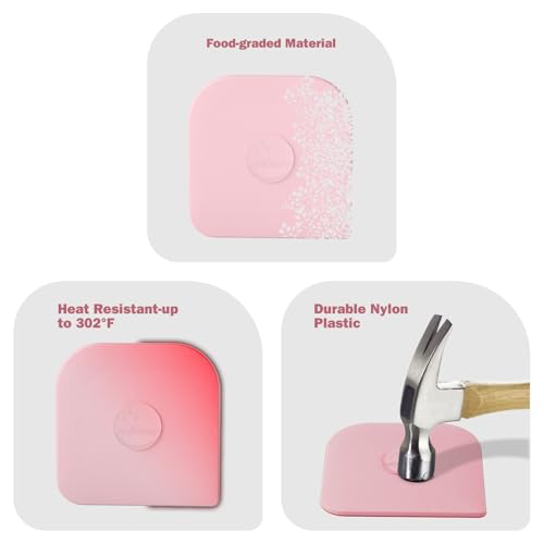 Pan Scraper, 5 Pcs Pot & Dish Scraper Plastic, Sturdy Scraper Kitchen Tool - color: Pink, size: 5 Pcs