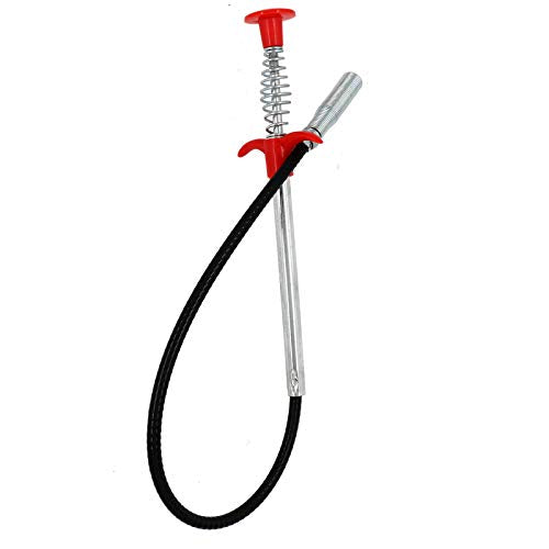 Drain Snake Drain Clog Remover Flexible Grabberable Pick Up Cleaning Tool Reacher Claw Stick, Drain Auger Grab Trash Hairs from Drain,Sink,Bathroom Tub Toilet Hose (24 Inch Drain Snake) - style: 24 Inch