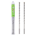 1/4" x 8" Masonry Drill Bits (2 Pack) Concrete Hammer Drill Bits Carbide Tipped, for Cement, Brick, Stone, Hex Shank - size: 1/4" - 2 Pack