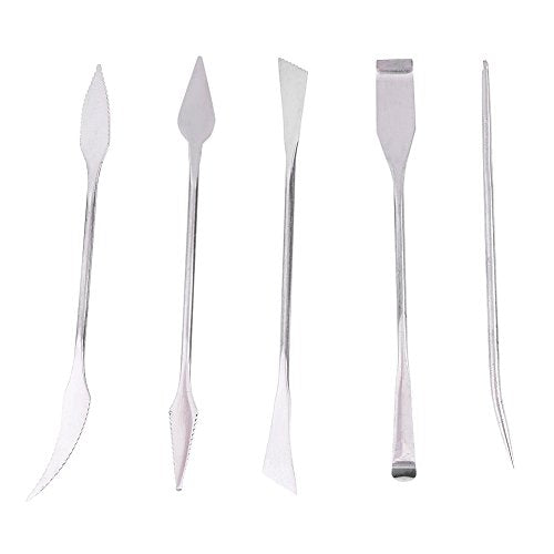 HEEPDD Stainless Steel Clay Sculpting Tools, 5 Piece Double Ended Set