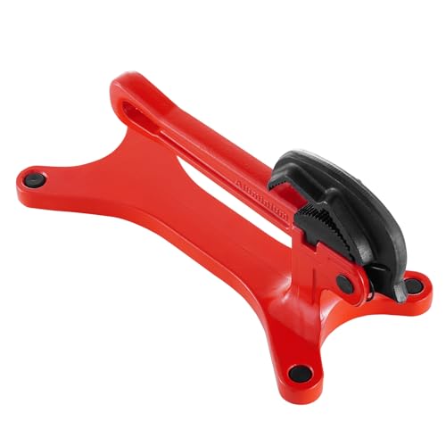 VEVOR Portable Pipe Vise, Lightweight Aluminum Pipe Clamp for 1/8" to 1-1/2" Pipe, Quick Grab Self-Adjusting Wrench for Pipe Cutting, Threading, Clamping, Ideal for Plumbing Repair