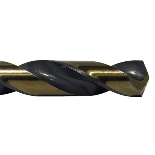Drill America KFD1P12 #1 High Speed Steel Black & Gold KFD Split Point Drill Bit (Pack of 12), KFD Series - size: #1