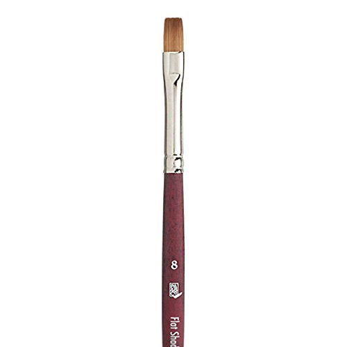 Princeton Velvetouch, Series 3950, Paint Brush for Acrylic, Oil and Watercolor, Flat Shader, 8 - size: Size 8
