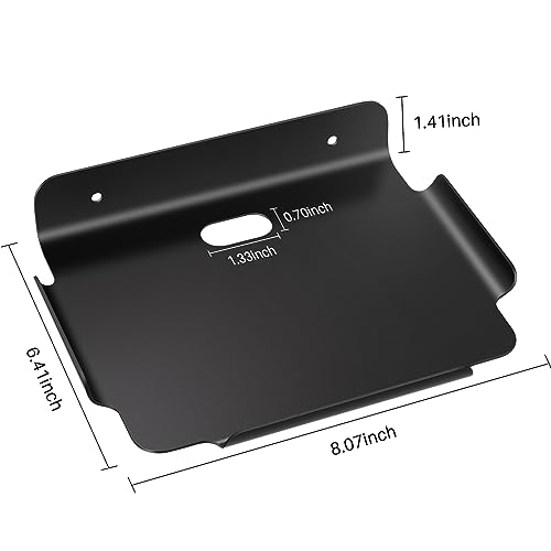 8"x 6.4" Floating Shelves, Metal Wall Shelf for Wall Storage, for Smart Home, Speakers, Internet Router, Security Camera - for Bedroom, Bathroom, and Living Room (Black) - color: Black