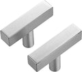 Ravinte 3 Pack Brushed Nickel T Bar Square Cabinet Knobs 2in Cabinet Pulls | Brushed Nickel Finish, Solid Metal, Easy Install, Screws Included, Hardware, Kitchen, Bathroom, Drawers, Cabinets - color: Brushed Nickel, size: 3 Pack, style: Square