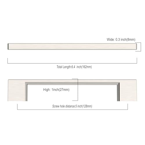 Asidrama 10 Pack 5 Inch(128mm) Brushed Satin Nickel Kitchen Cabinet Handles, Cabinet Pulls Kitchen Cabinet Hardware for Cupboard Drawer Pulls - color: Brushed Satin Nickel, size: 5" Hole Center(128mm), style: 10 Pack