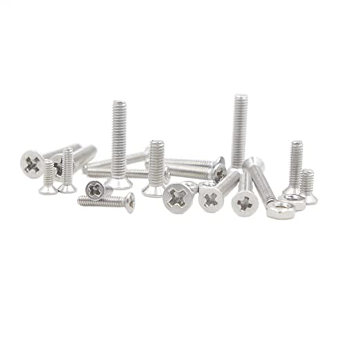 420PCS Metric M2 M2.5 M3 Stainless Steel Phillips Flat Head Machine Screws Hex Nuts Assortment Kit - size: M2/M2.5/M3