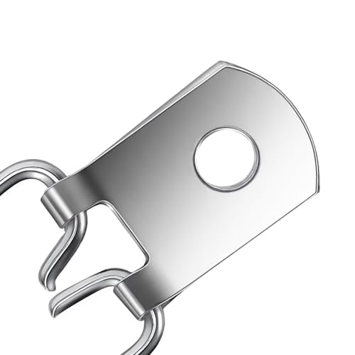 SHEUTSAN D Ring Picture Hangers, 1.25 Inch, 500 Pack with Screws, Single Hole Frame Hanging Hooks