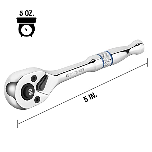 DURATECH 1/4-Inch Drive Ratchet, 90-Tooth Quick-release Ratchet Wrench, Reversible, Cr-V Made, Full Polished, Stocking Stuffers for Men Women Gifts for Men Gifts for Women (Pack of 2) - size: 1/4"(Polished) (Pack of 2)