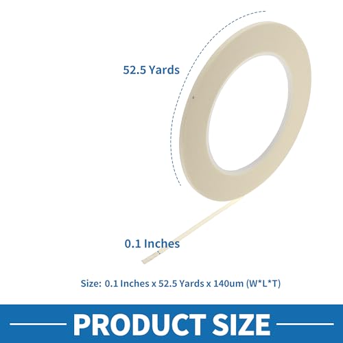 Painters Tape Easy Removal 0.1 Inches x 52.5 Yards White - color: White, size: 0.1 Inches x 52.5 Yards