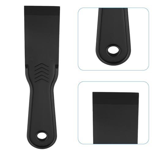 6 PCS Plastic Putty Knife Set, Flexible Black Filler Scraper Tools, Wall Scraper Accessory for Wall Repair and Patching