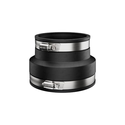 Fernco P1002-55 Flexible PVC Pipe Coupling for Clay to Cast Iron, Plastic or Steel Plumbing Connections