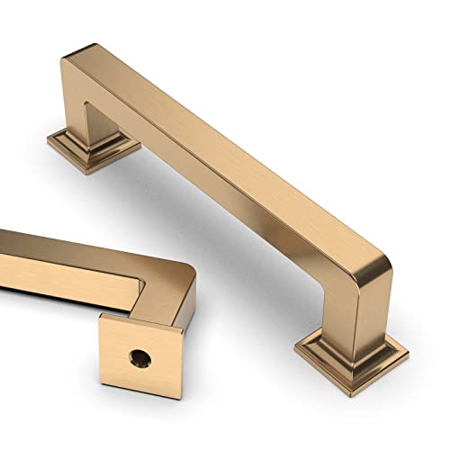 Asidrama 10 Pack 3.75 inch Champagne Bronze Kitchen Cabinet Handles | Heavy-Duty Solid Zinc, 2 Screw Sizes, 3.75" Hole Center(96mm), Cupboards, Drawers, Dressers, Furniture, Hardware - color: Champagne Bronze, size: 3.75" Hole Center(96mm)