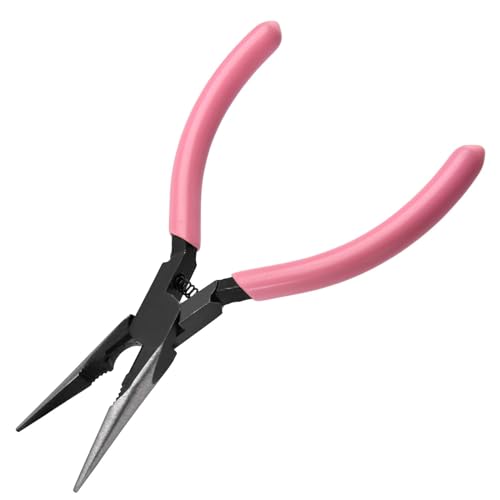 5.5-Inch Needle Nose Pliers with Wire Cutter, 55 Steel Serrated Jaw Precision Long Nose Cutting Pliers, Spring Loaded Soft Grip for Jewelry Making, Electronics Repair, Object Grasping, Crafts - style: Needle Nose Pliers with Wire Cutter