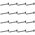 16 Pack Heavy Duty Tube Slatwall Shelf Brackets, Metal Tubular Slat Wall Brackets with Lip, Slatwall Accessories for Garage, Retail, and Home Storage - size: 14 Inch, style: Black