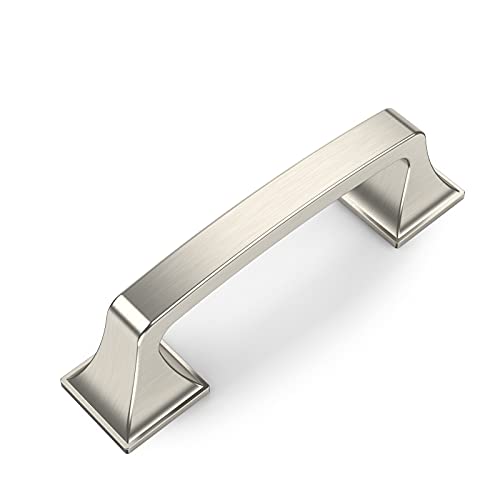 Amerdeco 10 Pack Brushed Satin Nickel 3 Inch(76mm) Hole Centers Kitchen Cabinet Pulls Hardware Kitchen Handles for Cabinets Cupboard Handles Drawer Pulls - color: Brushed Satin Nickel, size: 3"/76mm Hole Center