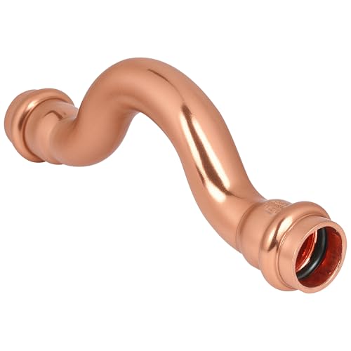 (WDAISY2 pack)1/2" Press Copper Fittings, 1/2 Inch Press Cross-Over For Copper Tube Connection,Lead-Free,UPC,NSF/ANSI61 Certified. - size: 1/2" Copper Press Crossover Elbow – 2P