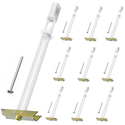 Drywall Anchor with Included Bolts for 1/4”-20, Heavy Duty Hollow Wall Anchors for TV Mounting Kit, Stainless Steel Hollow Wall Anchors Holds up to 270lbs Each in 1/2” Drywall (Pack of 10) - size: 1/4”-20: Pack of 10