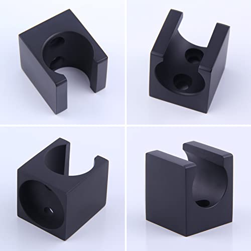 Angle Simple Shower Wand Holder Wall Mount, Solid Brass, Matte Black - color: Matte Black