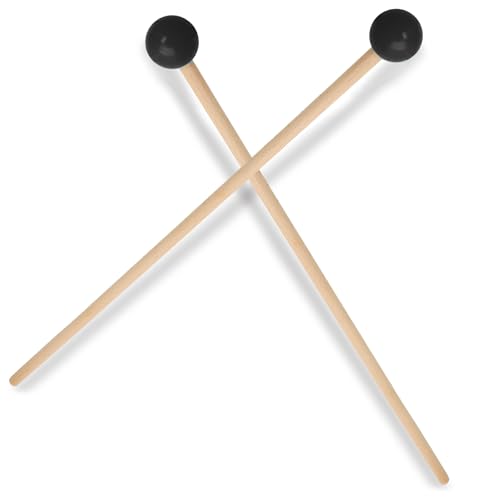 Luomorgo Steel Tongue Drum Mallets, Black, 1 Pair Percussion Mallet - color: Black
