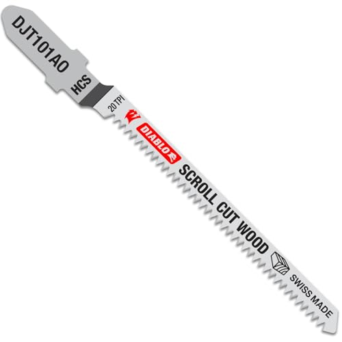 Diablo High Carbon Steel Jig Saw Blade Set - 3-1/4" Length, 20 TPI - 5-Pack