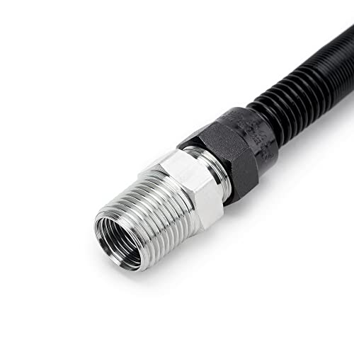 Stanbroil 1/2" OD x 3/8" ID 24" Non-Whistle Flexible Gas Line Connector Kit - size: 24"