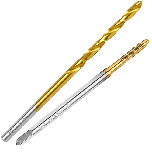 M2 x0.4 Tap and 1.6mm Drill Bit,M2 HSS Metric Threading Drill and Tap Set - size: M2 x0.4 Tap & 1.6mm Drill