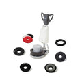 17" Heavy-Duty Weighted Floor Buffer Polisher Machine – 1500W, 154 RPM Commercial Scrubber with Removable Weights – Includes 3.5 Gal Tank, 2 Brushes & 3 Pads – Strip, Buff, Scrub & Polish Floors - size: 17" Weighted