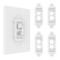 Light Switch Guard 4PK, Child Proof Toggle Cover, Keeps Lights ON/Off - color: White