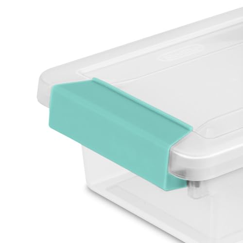 Sterilite Clip Box, Stackable Clear Plastic Bins- Mini, 24-Pack - size: Mini, style: 24 Pack