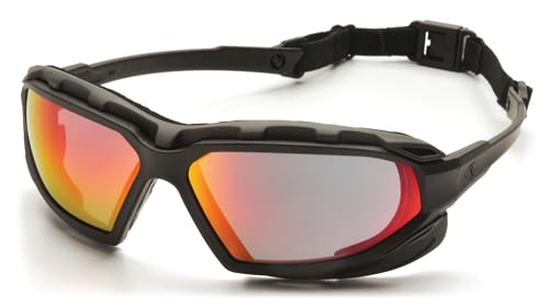Pyramex Safety Highlander XP Eyewear, Frame/Indoor-Outdoor Mirror Anti-Fog Lens - color: Black/Gray
