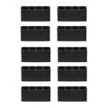 HARFINGTON 10pcs Screwdriver Bit Holder Organizer 32x9.5x16mm 4 Holes Hex Drill Plastic Storage Case for Any 1/4" Metal Driver Bits - style: 4 Holes