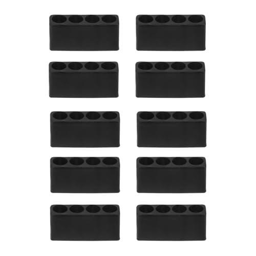 HARFINGTON 10pcs Screwdriver Bit Holder Organizer 32x9.5x16mm 4 Holes Hex Drill Plastic Storage Case for Any 1/4" Metal Driver Bits - style: 4 Holes