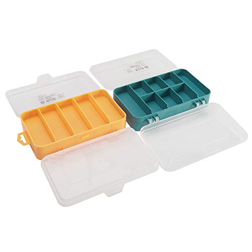 Screw Storage Box, Double Side 13-Grids Hardware Box Organizer,Portable Small Parts Screw Hardware Organizer, Multifunctional Storage Tool Case for Screws Nuts Nails Bolts(Yellow)