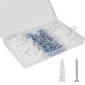 Self Drilling Drywall Anchors, 100PCS Heavy Duty Dry Wall Anchors and Screws Kit for Hanging Sheetrock, 50 Self-Tapping Plastic Drywall Hangers 50 Sheet Rock Screws - size: 50pcs