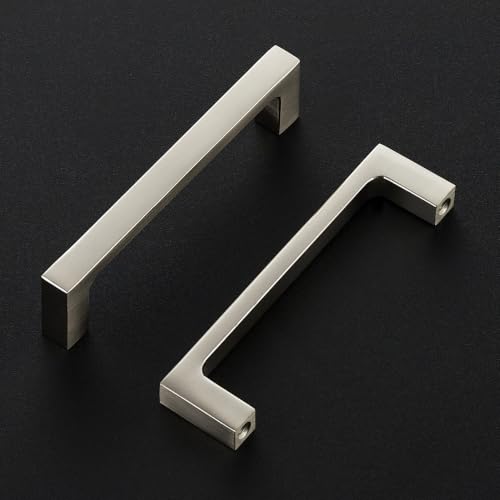 Ravinte Brushed Nickel Kitchen Cabinet Solid Handles,3-3/4 Inch,5 Pack - color: Brushed Nickel, size: 3-3/4 Inches Hole Center