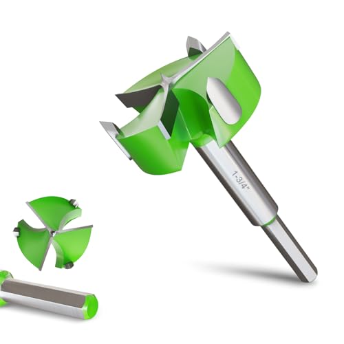 Forstner Drill Bit 1-3/4"(45mm), Triple Flute Tungsten Carbide Tipped - size: (1-3/4" 45mm)