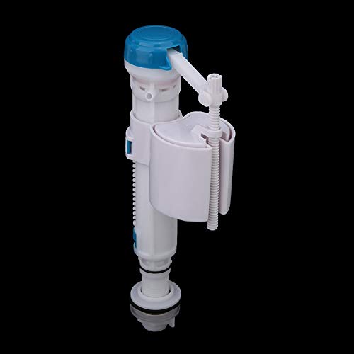 Dual Flush Toilet Fill Valve and Syphon Kit Universal G1/2 Push Button Cistern Valve for Bathroom Toilet Tank Repair Water Saving(4 points plastic pipe inlet valve)