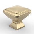 9BUILD 10 Pack Brushed Brass Cabinet Knobs,Solid Square Drawer Pulls - color: Brushed Brass, size: 1.2"/30MM